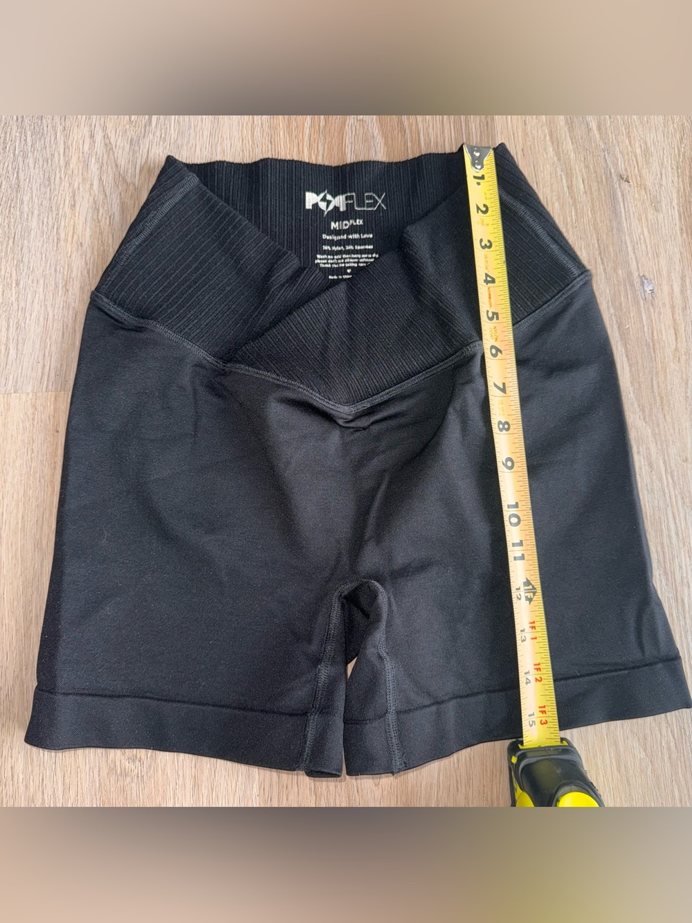 Popflex Black Cross Front Athletic Shorts - Size Small - Picture 5 of 5